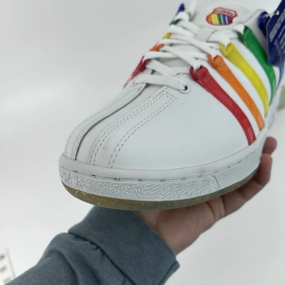 K Swiss NOH8 Rainbow Stripe Sneakers Mens 12 Pride Month Streetwear Retro